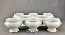 8 Limoges France White Porcelain Lion Head Soup Bowl 4 5/8 Mint