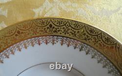 8 Sets Antique J. P. L Limoges France Porcelain Custard Ramekin &Saucer Gold Gilt
