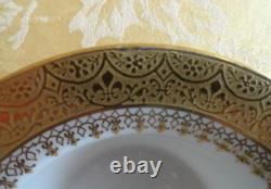 8 Sets Antique J. P. L Limoges France Porcelain Custard Ramekin &Saucer Gold Gilt