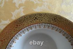 8 Sets Antique J. P. L Limoges France Porcelain Custard Ramekin &Saucer Gold Gilt