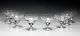 8pc set Steuben Crystal Dessert Glasses Compotes. Reverse encased'water drop