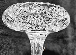 9.5 inch Tall Lead Crystal Compote Bowl Late 19th Century