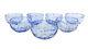 9 American Studio Glass Hand Blown Blue Mottled Dessert Fruit Bowls 20th C