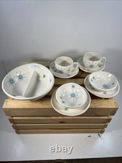 9 Piece Set Vintage Franciscan Pottery Starburst Atomic MCM