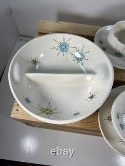 9 Piece Set Vintage Franciscan Pottery Starburst Atomic MCM