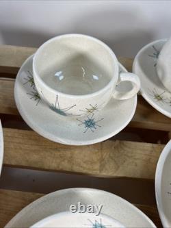 9 Piece Set Vintage Franciscan Pottery Starburst Atomic MCM