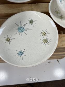 9 Piece Set Vintage Franciscan Pottery Starburst Atomic MCM