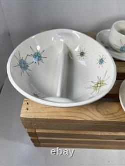 9 Piece Set Vintage Franciscan Pottery Starburst Atomic MCM