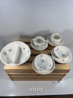 9 Piece Set Vintage Franciscan Pottery Starburst Atomic MCM