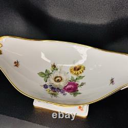ALKA Alboth & Kaiser Serving Center Dish Gold Gilded Swan Floral Germany 13
