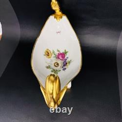 ALKA Alboth & Kaiser Serving Center Dish Gold Gilded Swan Floral Germany 13