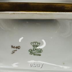 ALKA Alboth & Kaiser Serving Center Dish Gold Gilded Swan Floral Germany 13