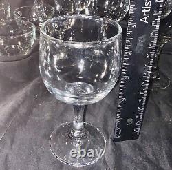 ANCHOR HOCKING vintage Early American Prescut clear glass punch bowl & 16 Cups