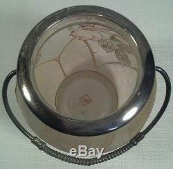 Antique Mount Washington Royal Flemish Art Glass Biscuit Jar