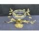 A Victorian etched glass center bowl