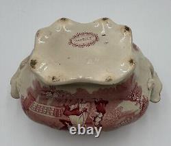 Adams Staffordshire GAZELLE Sugar Bowl With Lid. Pink