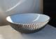 Aldo Londi for Bitossi, 1950 Italian ceramic bowl. Pale blue and primitive. 10.5