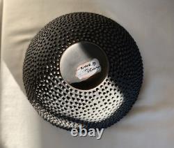 Aldo Londi for Bitossi, 1950 Italian ceramic bowl. Pale blue and primitive. 10.5