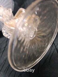 Amazing SALVIATI Murano Latticino Dolphin Compote Venetian Art Glass Tazza