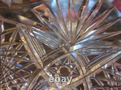 American Brilliant 9x 9 Cut Glass Egg Nog/Punch Bowl 2 Piece Set LOVELY