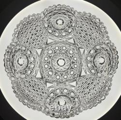 American Brilliant Clark Heroine Variant Cut Glass 8 3/4 Low Bowl