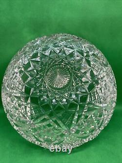American Brilliant Cut Glass (ABP) 10 Deep Cut Small &Tiny Hobstars Fruit Bowl