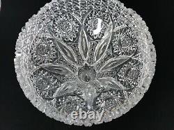 American Brilliant Cut Glass-Propeller By Parsche For Marshall Fields-Tazza