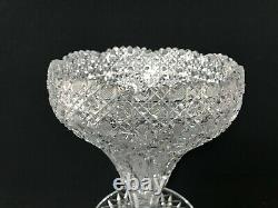 American Brilliant Cut Glass-Propeller By Parsche For Marshall Fields-Tazza