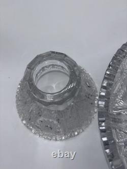 American Brilliant Period ABP Cut Glass 2 Piece Punch Bowl 12
