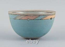 Ane-Katrine von Bülow, Danish contemporary ceramicist. Bowl in turquoise