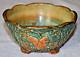 Antique 1920/30's Weller Art Pottery Woodcraft Footed Squirrel Bowl- Pristine