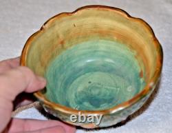 Antique 1920/30's Weller Art Pottery Woodcraft Footed Squirrel Bowl- Pristine