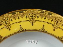 Antique 19th Century or older Copeland Gold & Yellow Ornated Border Soup Bowls