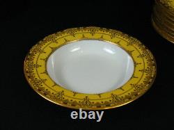 Antique 19th Century or older Copeland Gold & Yellow Ornated Border Soup Bowls