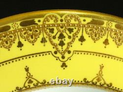 Antique 19th Century or older Copeland Gold & Yellow Ornated Border Soup Bowls