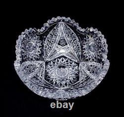 Antique ABP AMERICAN BRILLIANT Deep Cut Crystal Serving Bowl