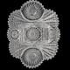 Antique American Brilliant Cut Glass Bowl Large Hobstar Cane Sawtooth 9.75