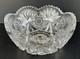 Antique American Brilliant Period Cut Glass Bowl 9 Hobstars & Fans