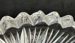 Antique American Brilliant Period Cut Glass Bowl 9 Hobstars & Fans