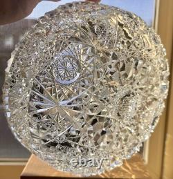 Antique American Brilliant Period Cut Glass Crystal 8 Bowl Ships Free