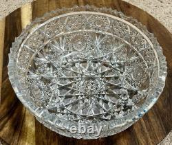 Antique American Brilliant Period Cut Glass Crystal 8 Bowl Ships Free