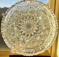 Antique American Brilliant Period Cut Glass Crystal 8 Bowl Ships Free