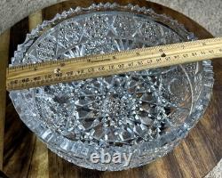 Antique American Brilliant Period Cut Glass Crystal 8 Bowl Ships Free