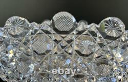 Antique American Brilliant Period Cut Glass Harvard Pattern Bowl