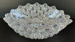 Antique American Brilliant Period Cut Glass Harvard Pattern Bowl