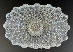 Antique American Brilliant Period Cut Glass Harvard Pattern Bowl