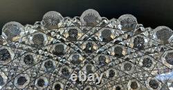 Antique American Brilliant Period Cut Glass Harvard Pattern Bowl