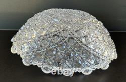 Antique American Brilliant Period Cut Glass Harvard Pattern Bowl