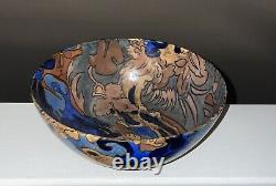 Antique BURSLEY WARE England AMSTEL Bird Dish Bowl Frederick Rhead 1920s Vintage