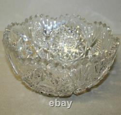 Antique Brilliant Period Cut Glass Bowl Libbey